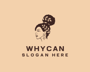 Afro Hair Woman  Logo