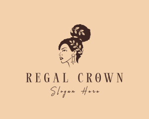 Afro Hair Woman  logo design
