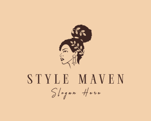 Fashionista - Afro Hair Woman logo design