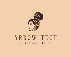 Afro Hair Woman  logo design