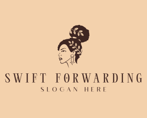 Afro Hair Woman  logo design