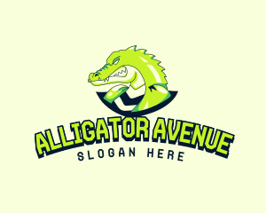 Alligator - Angry Crocodile Avatar logo design