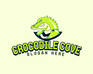 Crocodile - Angry Crocodile Avatar logo design