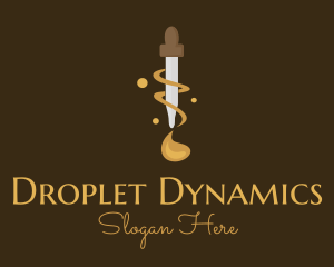 Dropper - Essence Oil Dropper logo design