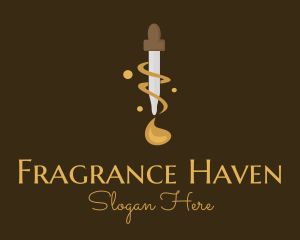 Essence Oil Dropper logo design