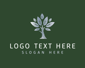 Gradient - Leaf Silver Eco logo design