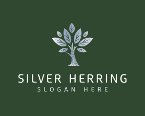 Leaf Silver Eco logo design