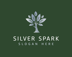 Leaf Silver Eco logo design