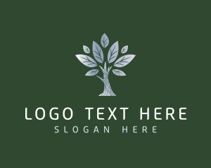 Metallic - Leaf Silver Eco logo design