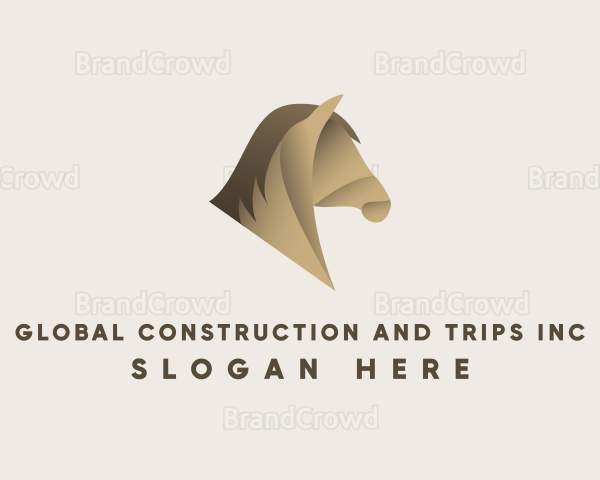 Brown Horse Silhouette Logo