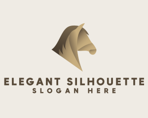 Brown Horse Silhouette logo design