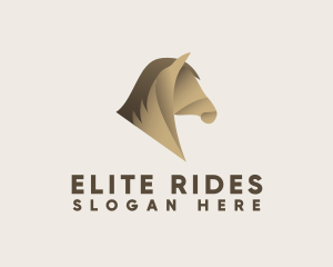 Brown Horse Silhouette logo design