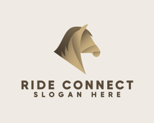 Brown Horse Silhouette logo design