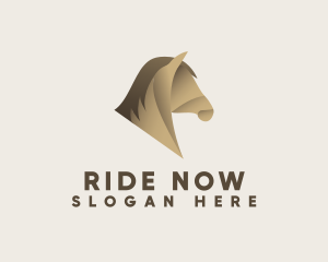 Brown Horse Silhouette logo design