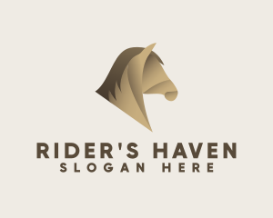 Brown Horse Silhouette logo design