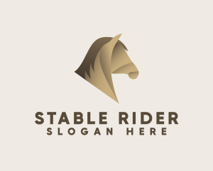 Horseman - Brown Horse Silhouette logo design