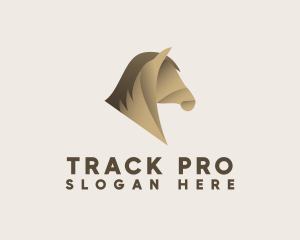 Brown Horse Silhouette logo design