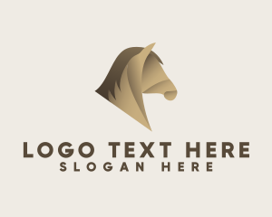 Brown Horse Silhouette Logo