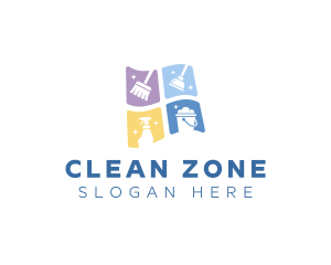 Sanitary - Housekeeper Sanitary Cleaning logo design