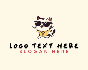 Cheerful - Cat Fashion Sunglasses logo design