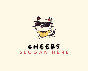 Cat Fashion Sunglasses  logo design