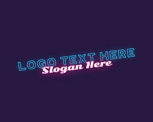 Signage - Generic Neon Light Wordmark logo design