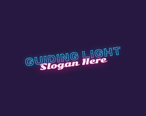 Generic Neon Light Wordmark logo design