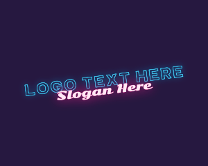 Generic Neon Light Wordmark Logo