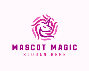 Mythical Unicorn Horse logo design