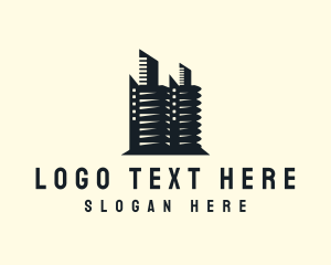 Black - Urban Cityscape Property logo design