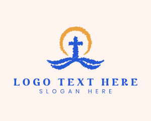 Faith - Christian Cross Church logo design