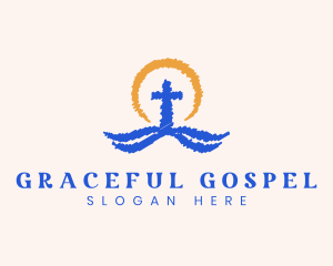 Gospel - Christian Cross Church logo design