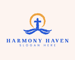 Communion - Christian Cross Church logo design