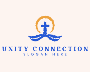 Communion - Christian Cross Church logo design