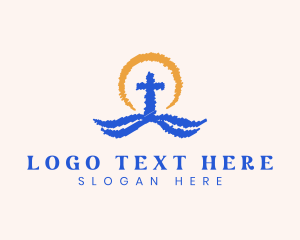 Synagogue - Christian Cross Church logo design