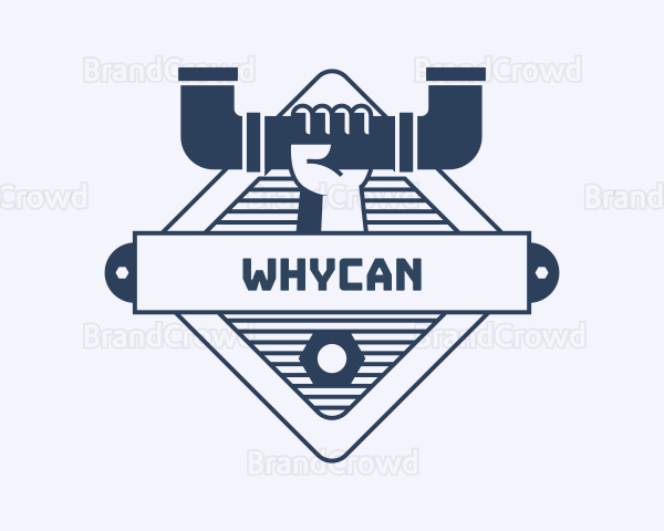 Handyman Plumbing Emblem Logo