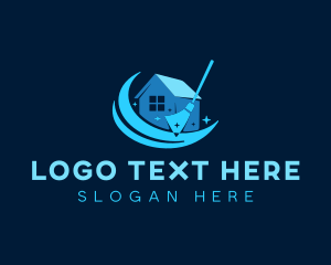 House - Home Cleaning  Sanitation logo design