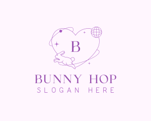 Cosmic Bunny Heart logo design