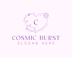 Cosmic Bunny Heart logo design