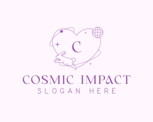 Cosmic Bunny Heart logo design