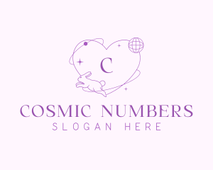 Cosmic Bunny Heart logo design