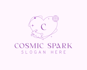 Cosmic Bunny Heart logo design