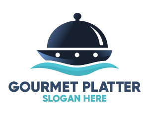 Platter - Cloche Catering Ship logo design