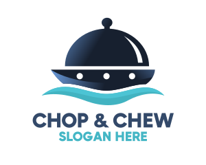 Platter - Cloche Catering Ship logo design