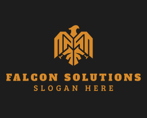Falcon - Military Falcon Wings logo design