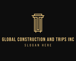 Consulting - Modern Column Pillar Letter T logo design