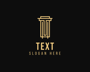 Modern Column Pillar Letter T logo design