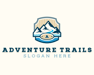 Mountain Hiking Adventure logo design