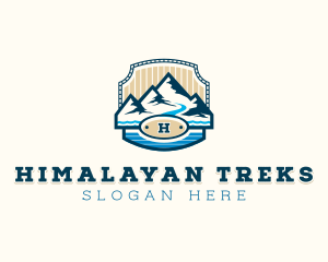 Mountain Hiking Adventure logo design