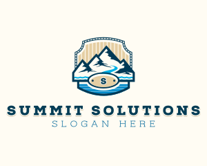 Mountain Hiking Adventure logo design